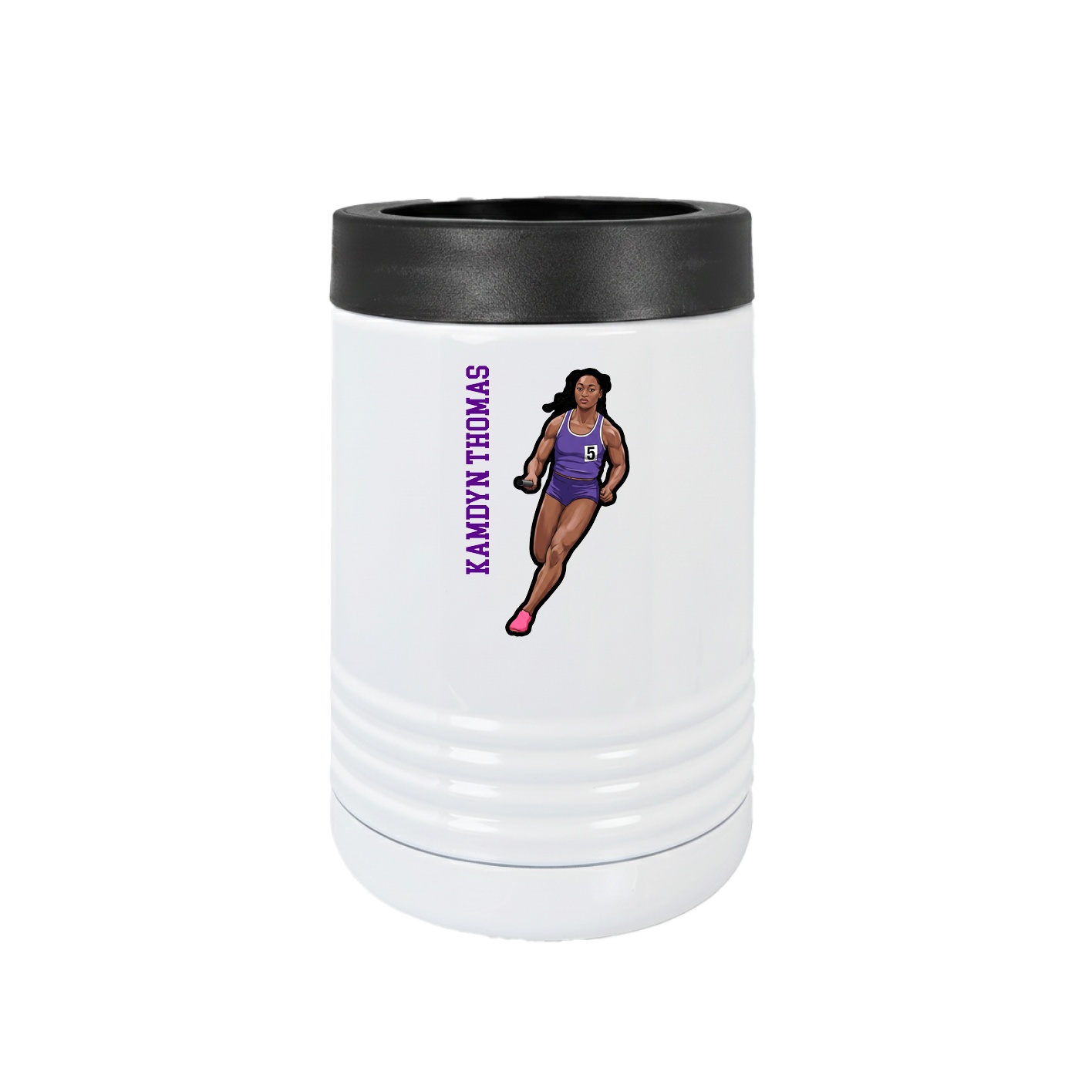 Beverage Holder — Name Vertical in White