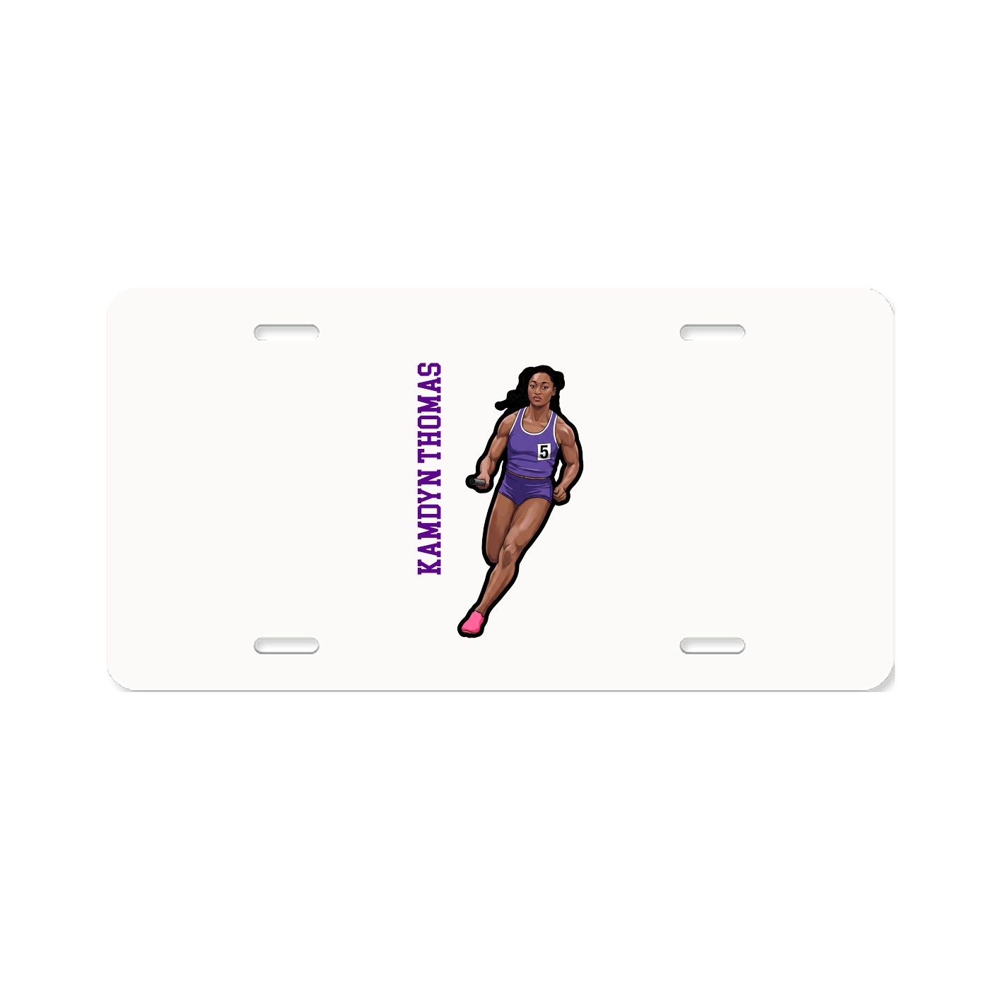License Plate — Name Vertical in Classic
