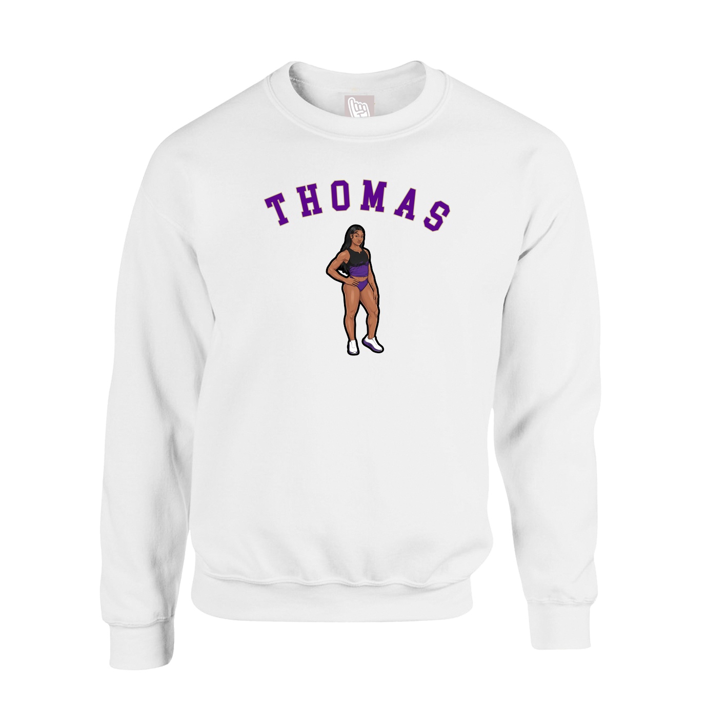 Fleece Crew — Shirsey Arch in White