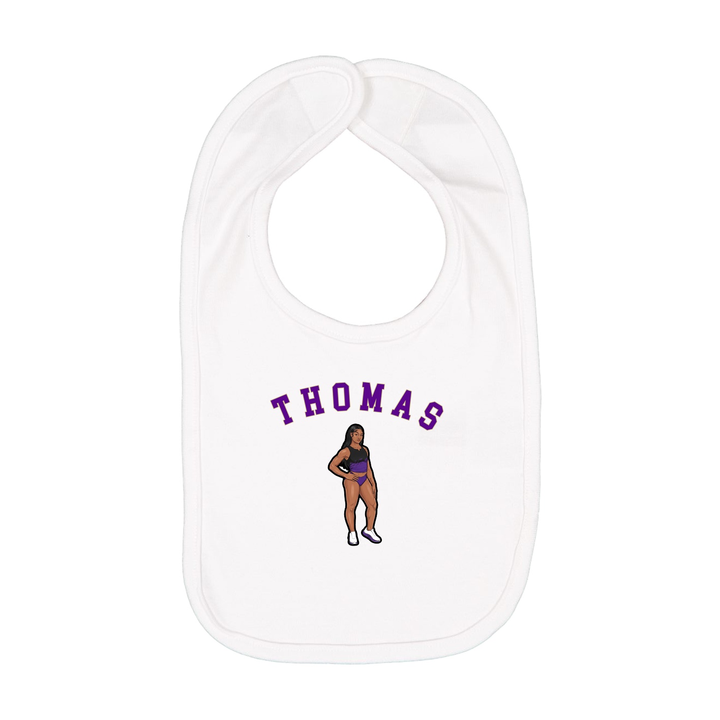 Infant Bib — Shirsey Arch in White