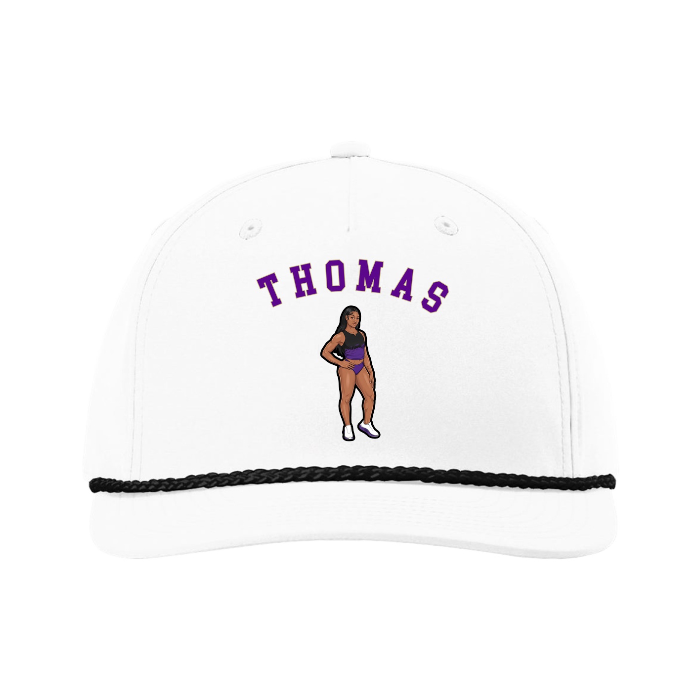 Five-Panel Classic Rope Cap — Shirsey Arch in White