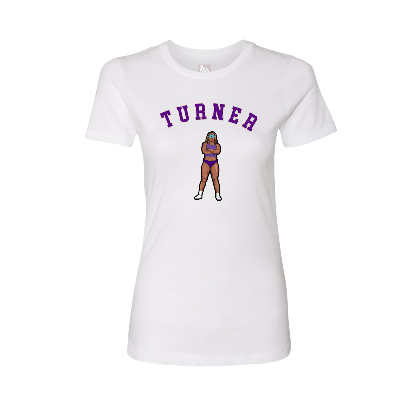 Fitted Women's Tee — Shirsey Arch in White
