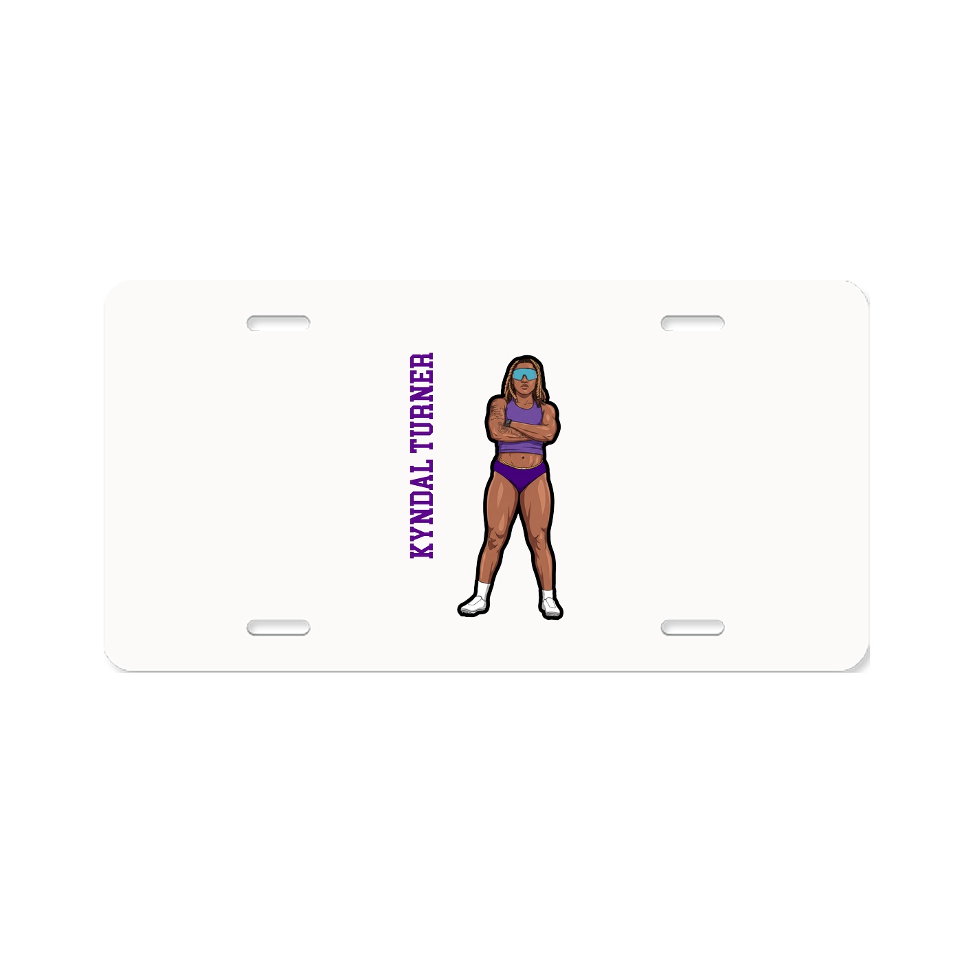 License Plate — Name Vertical in Classic