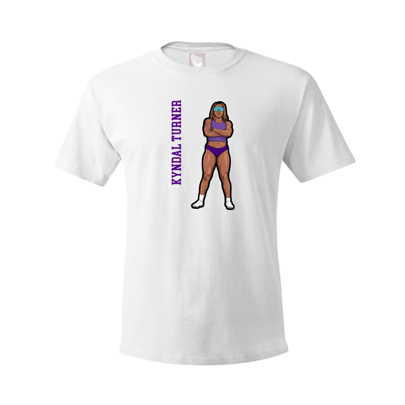 Tee — Name Vertical in White