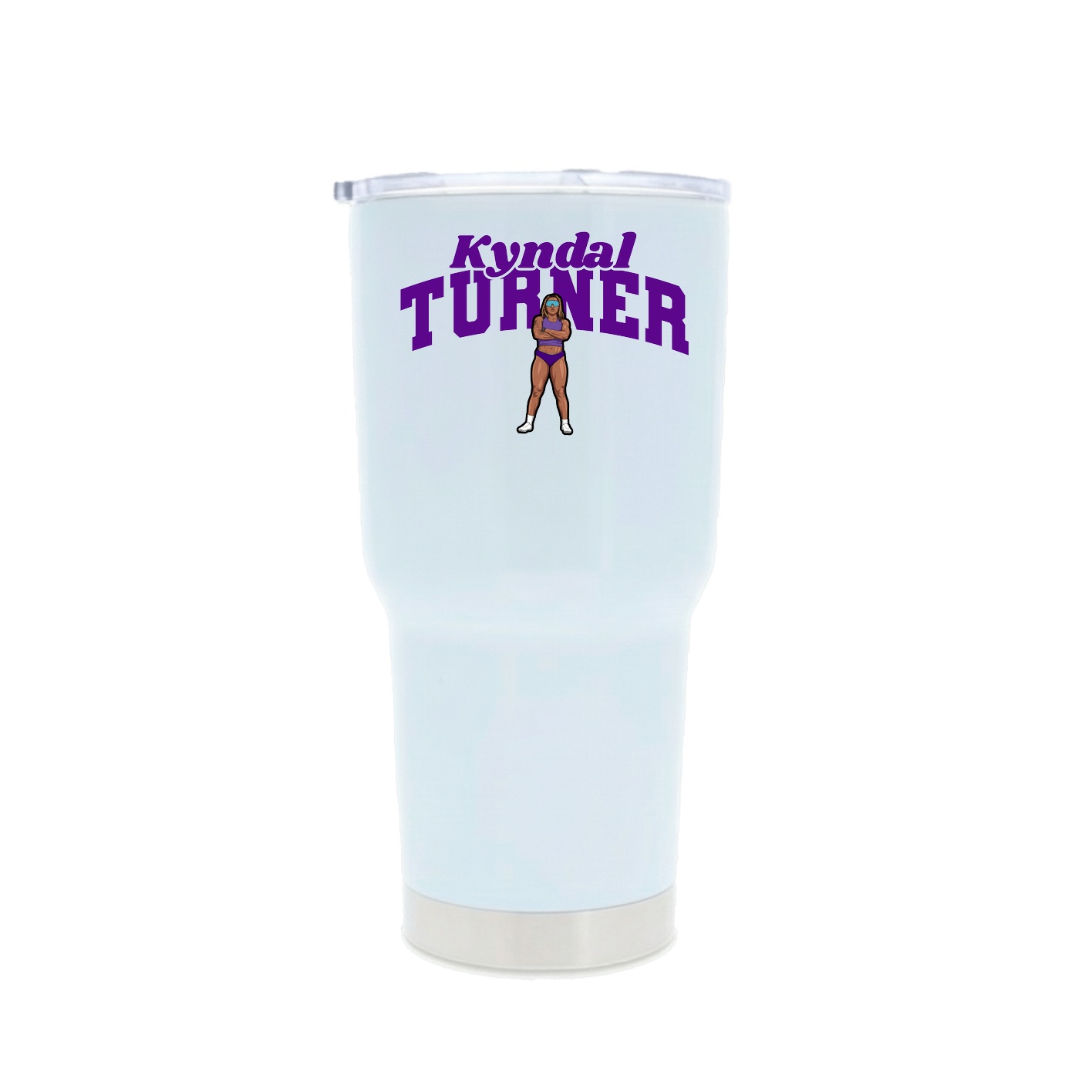 30oz Stainless Steel Tumbler — Signature Arch in White