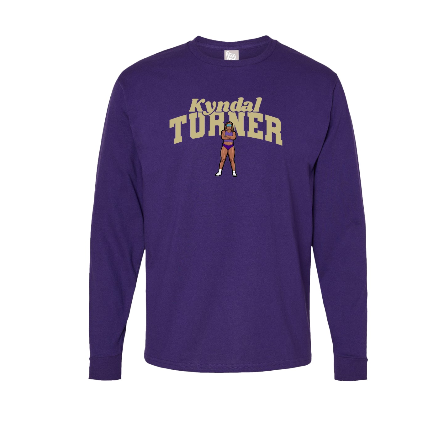 Long Sleeve Tee — Signature Arch in Purple