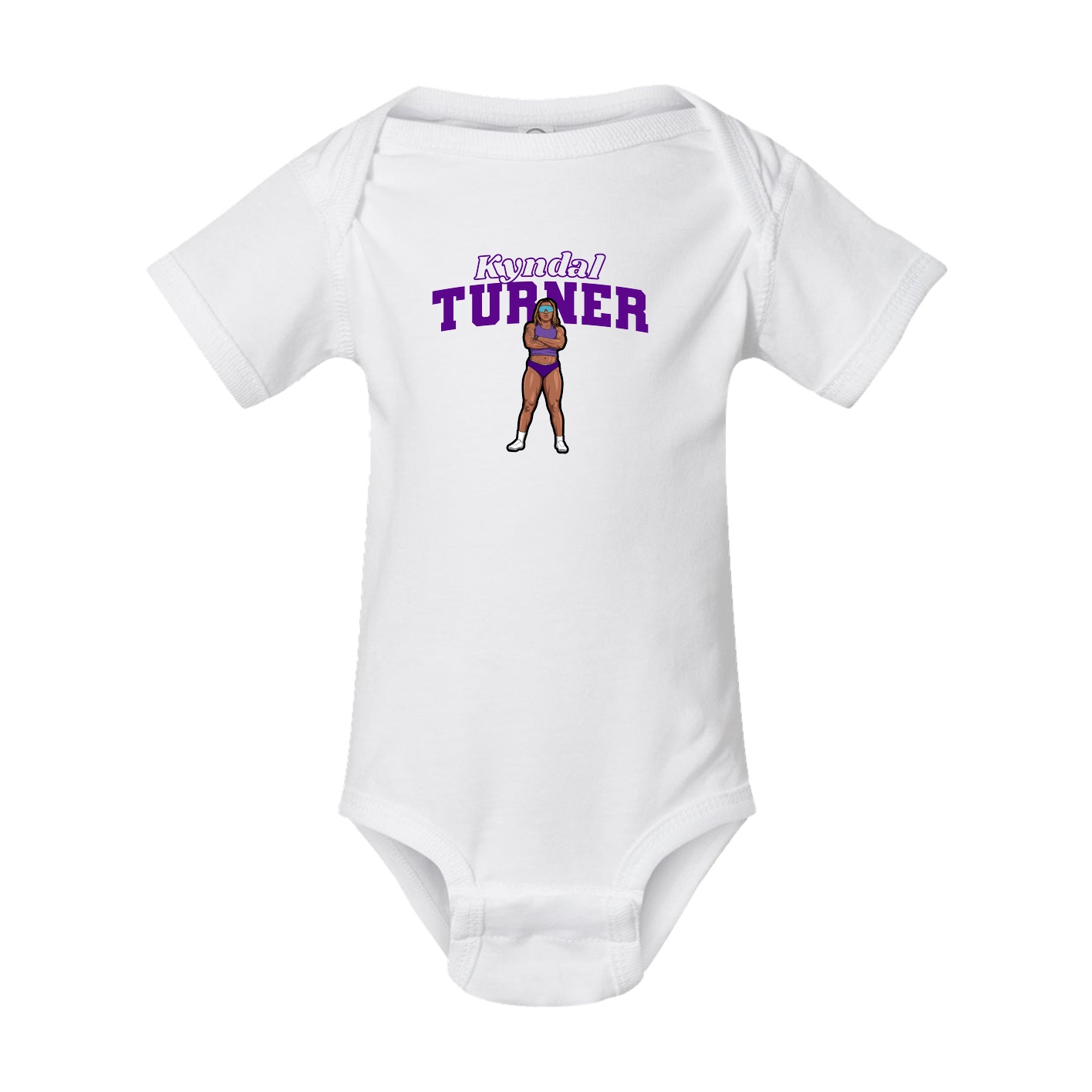 Baby Onesie — Name Arch in White