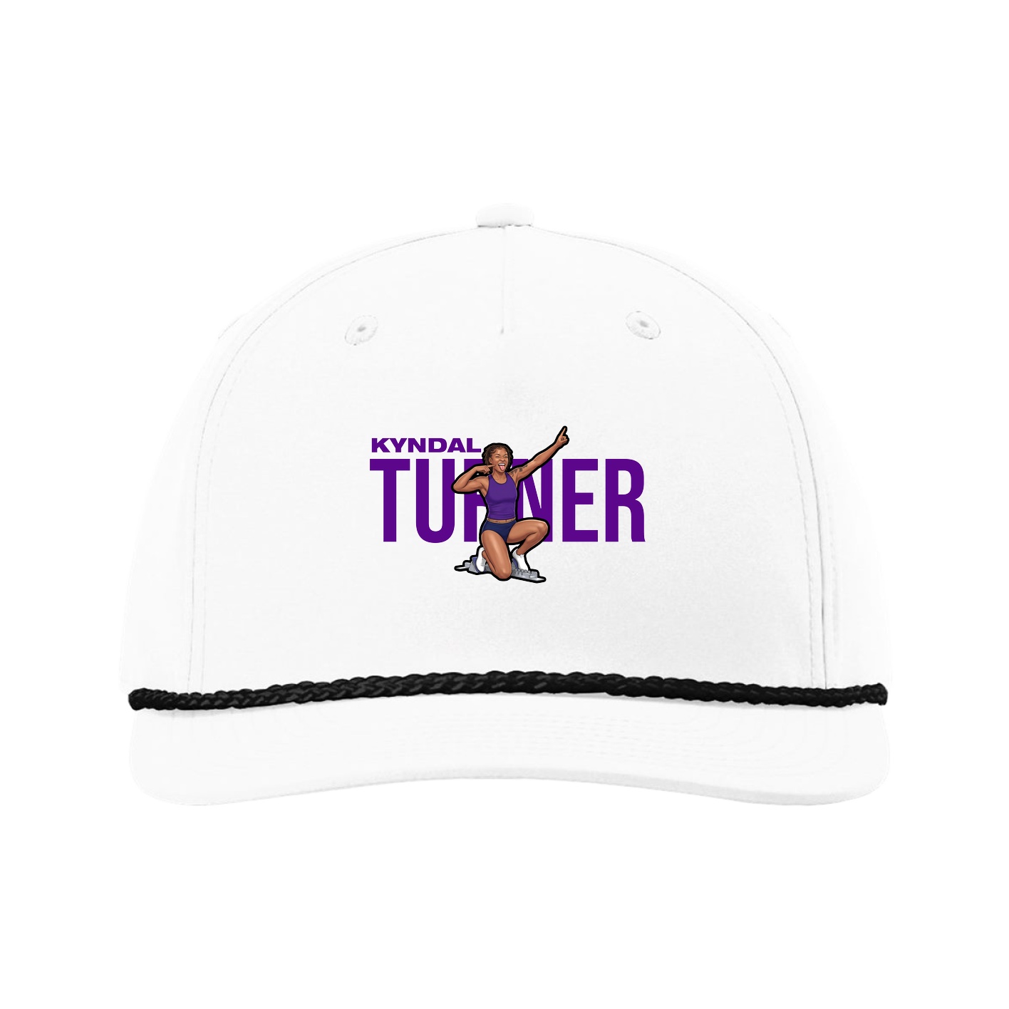 Five-Panel Classic Rope Cap — Player Name in White
