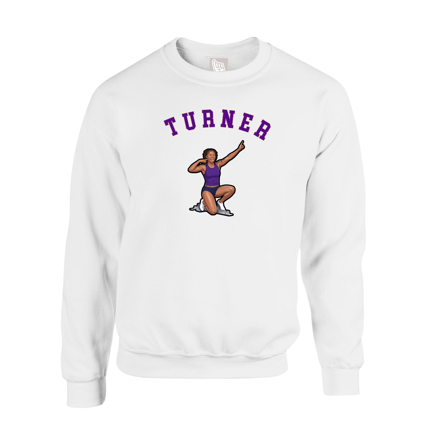 Fleece Crew — Shirsey Arch in White
