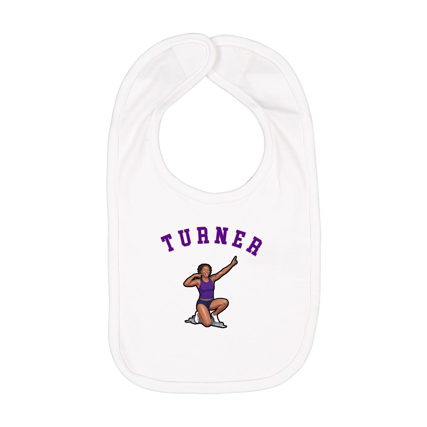 Infant Bib — Shirsey Arch in White