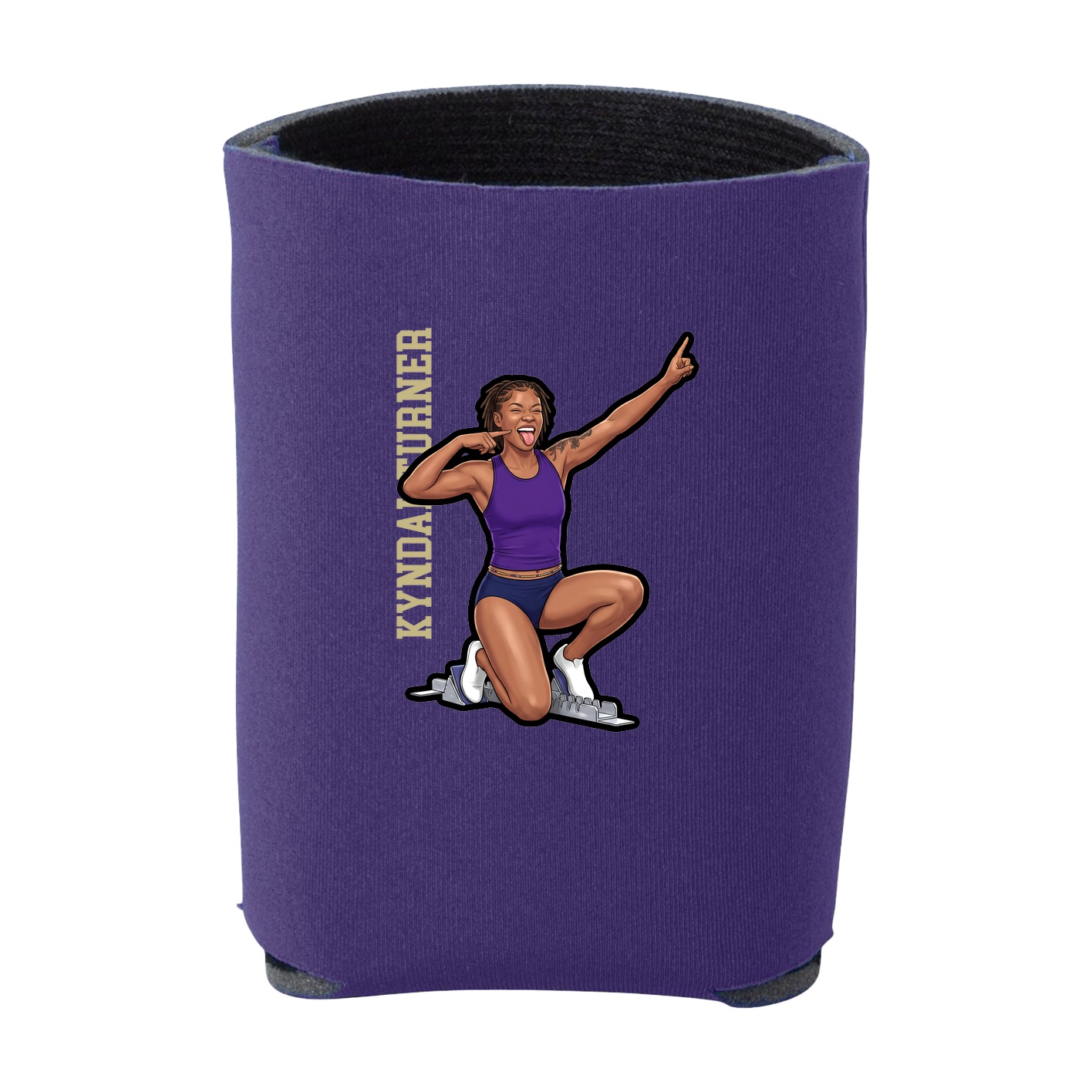 Can Holder — Name Vertical in Purple