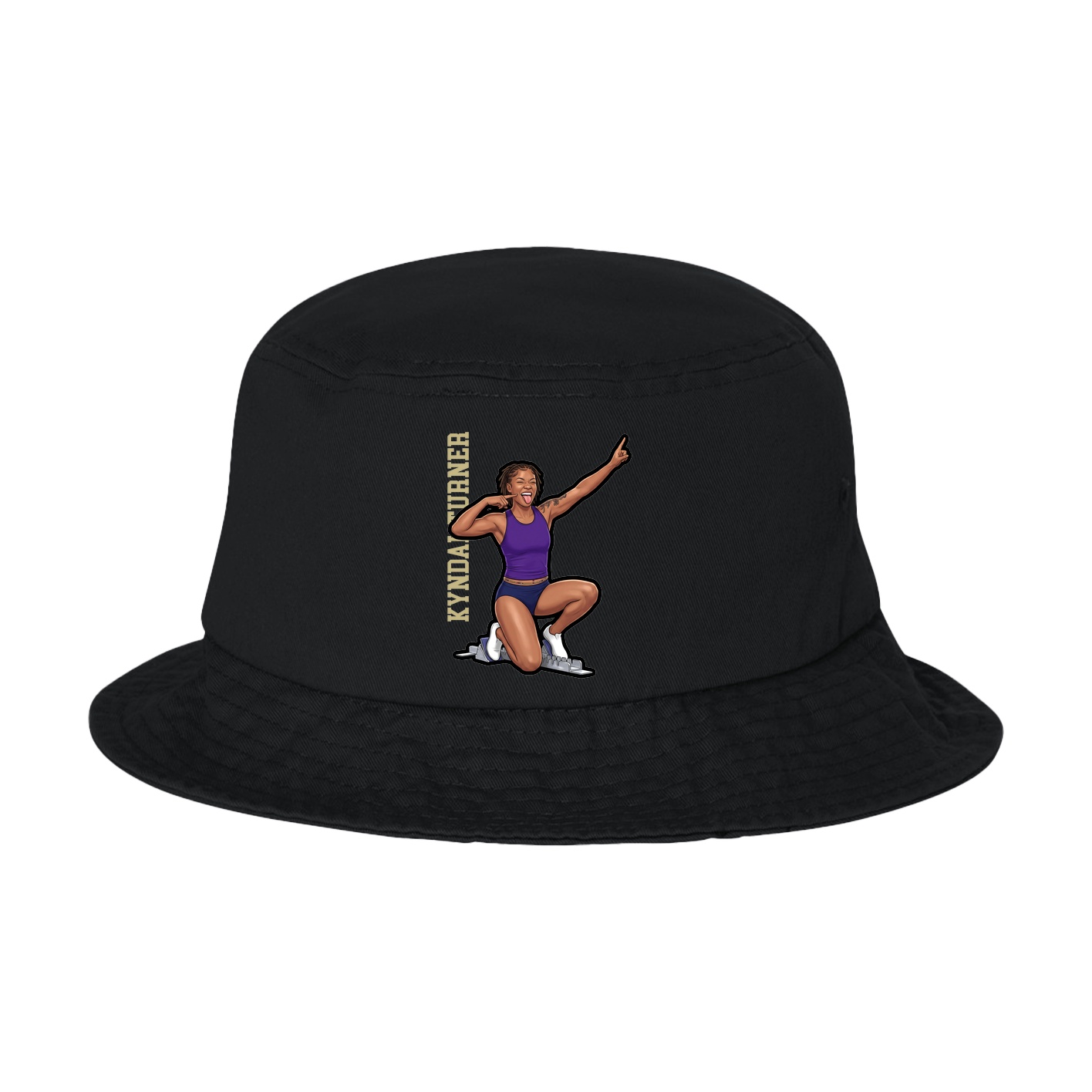 Bucket Cap — Name Vertical in Black