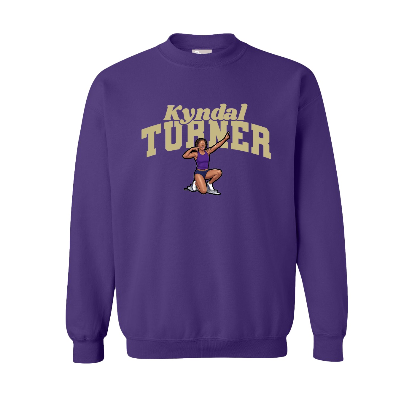 Fleece Crew — Signature Arch in Purple