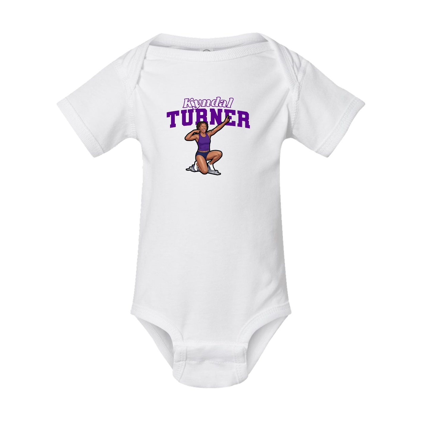 Baby Onesie — Name Arch in White