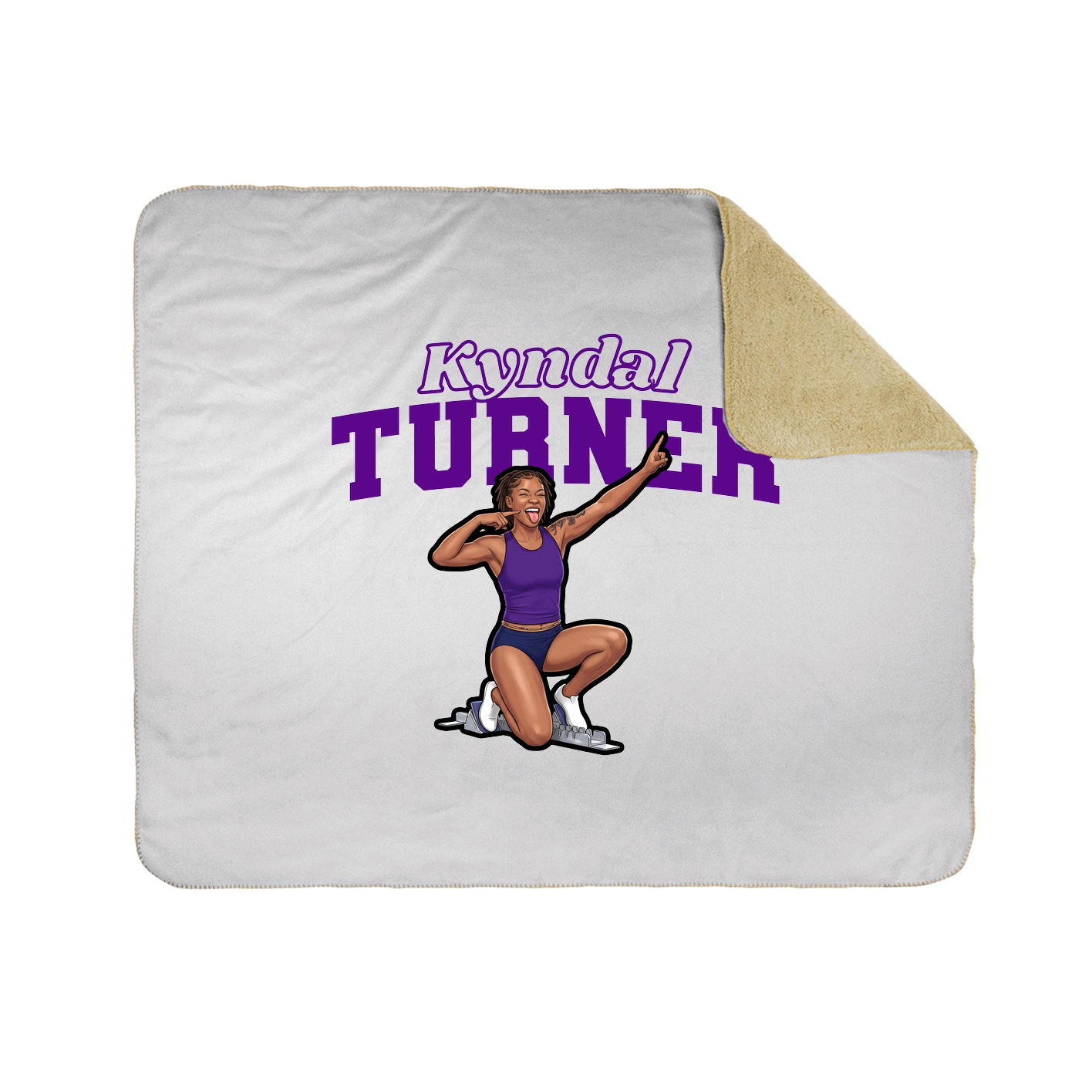 Throw Blanket — Name Arch in White
