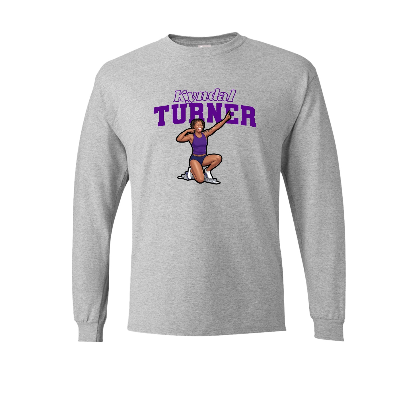 Long Sleeve Tee — Name Arch in Grey