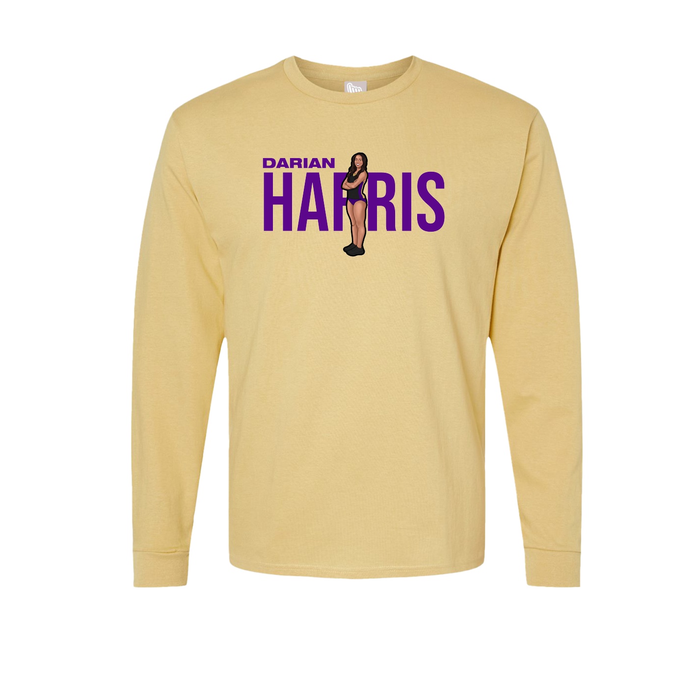 Long Sleeve Tee — Player Name in Vegas Gold