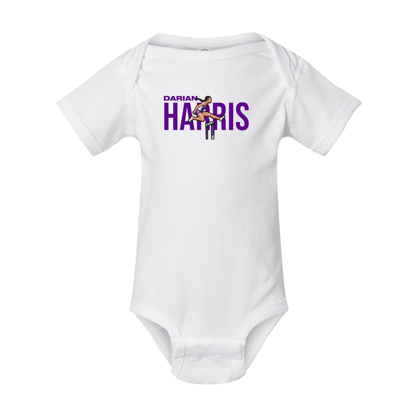 Baby Onesie — Player Name in White