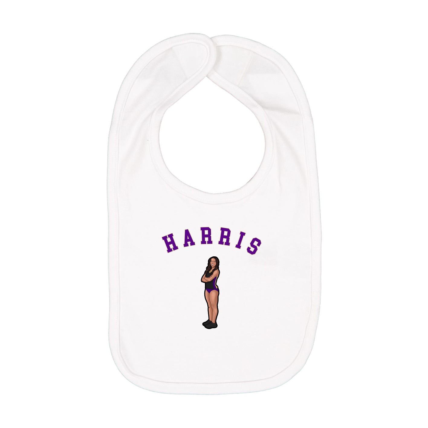 Infant Bib — Shirsey Arch in White