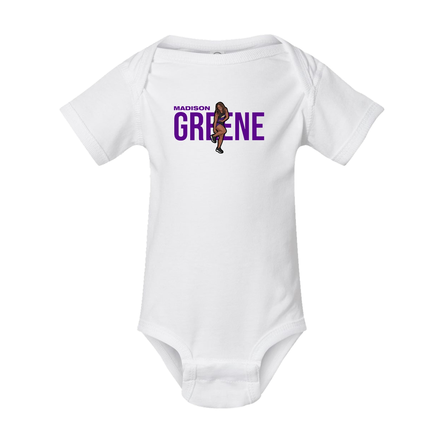 Baby Onesie — Player Name in White