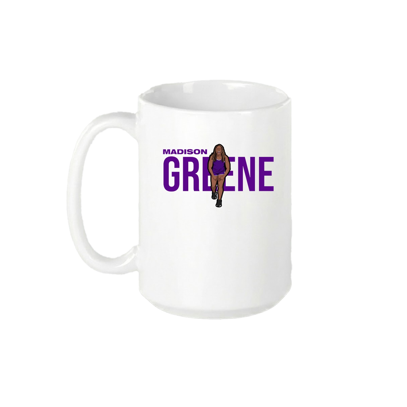 15oz Coffee Mug — Player Name in White