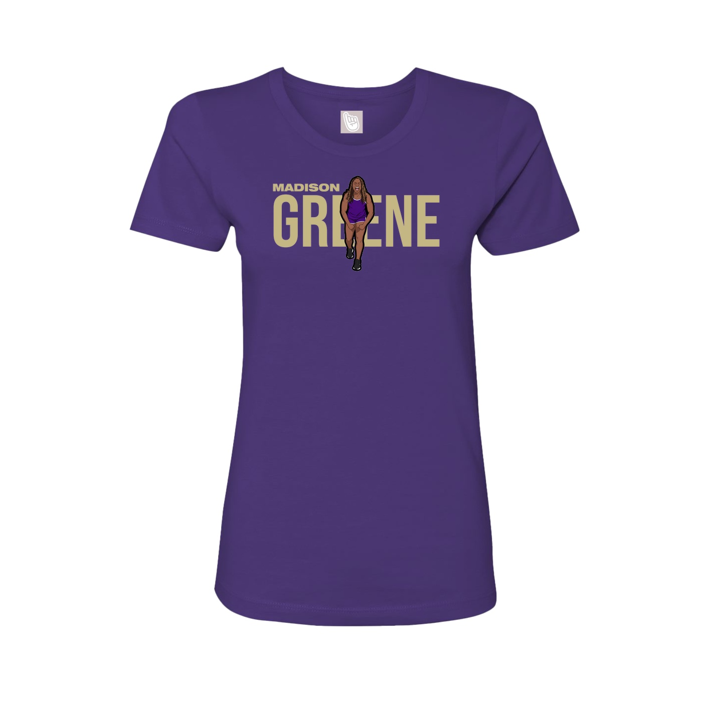 Fitted Women's Tee — Player Name in Purple