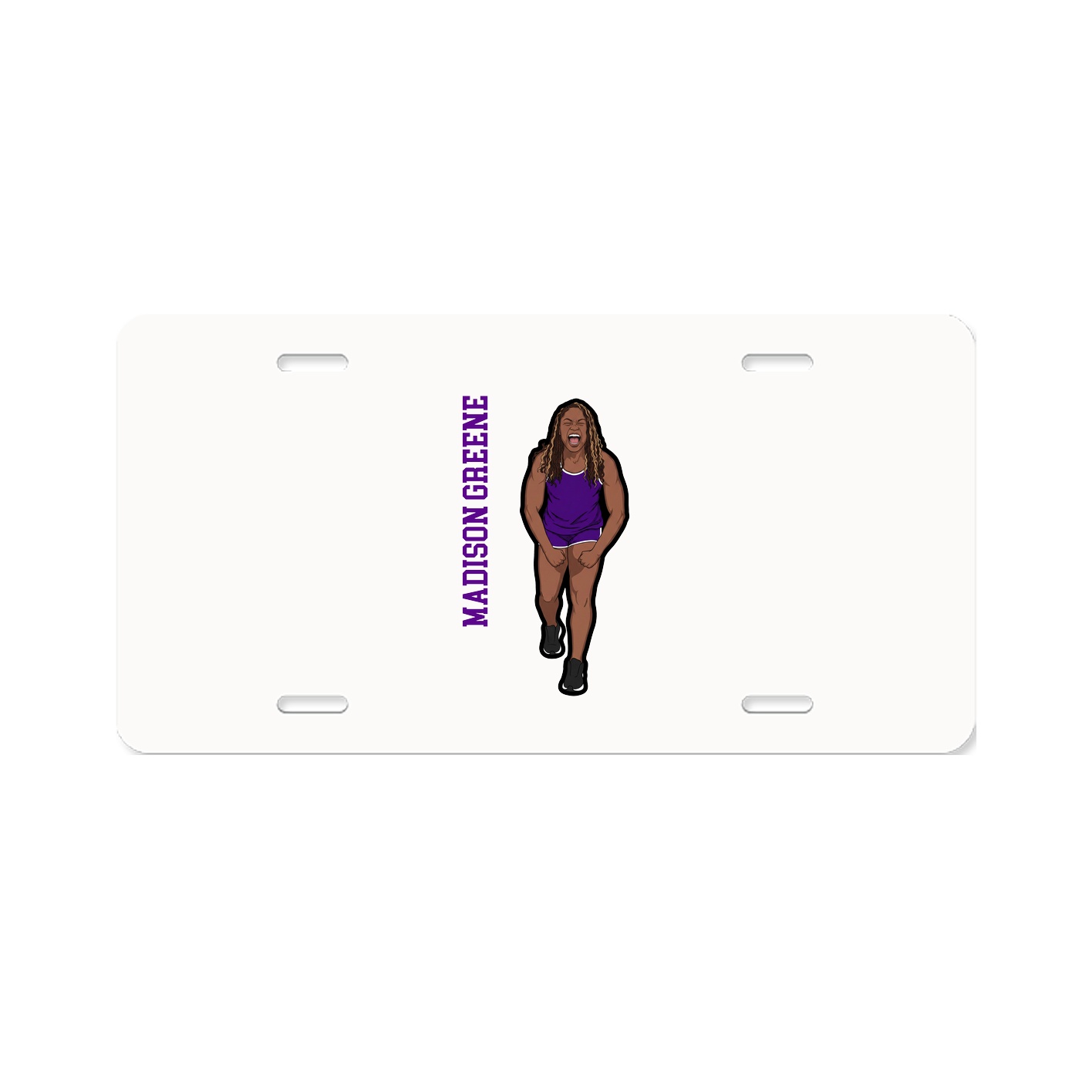 License Plate — Name Vertical in Classic