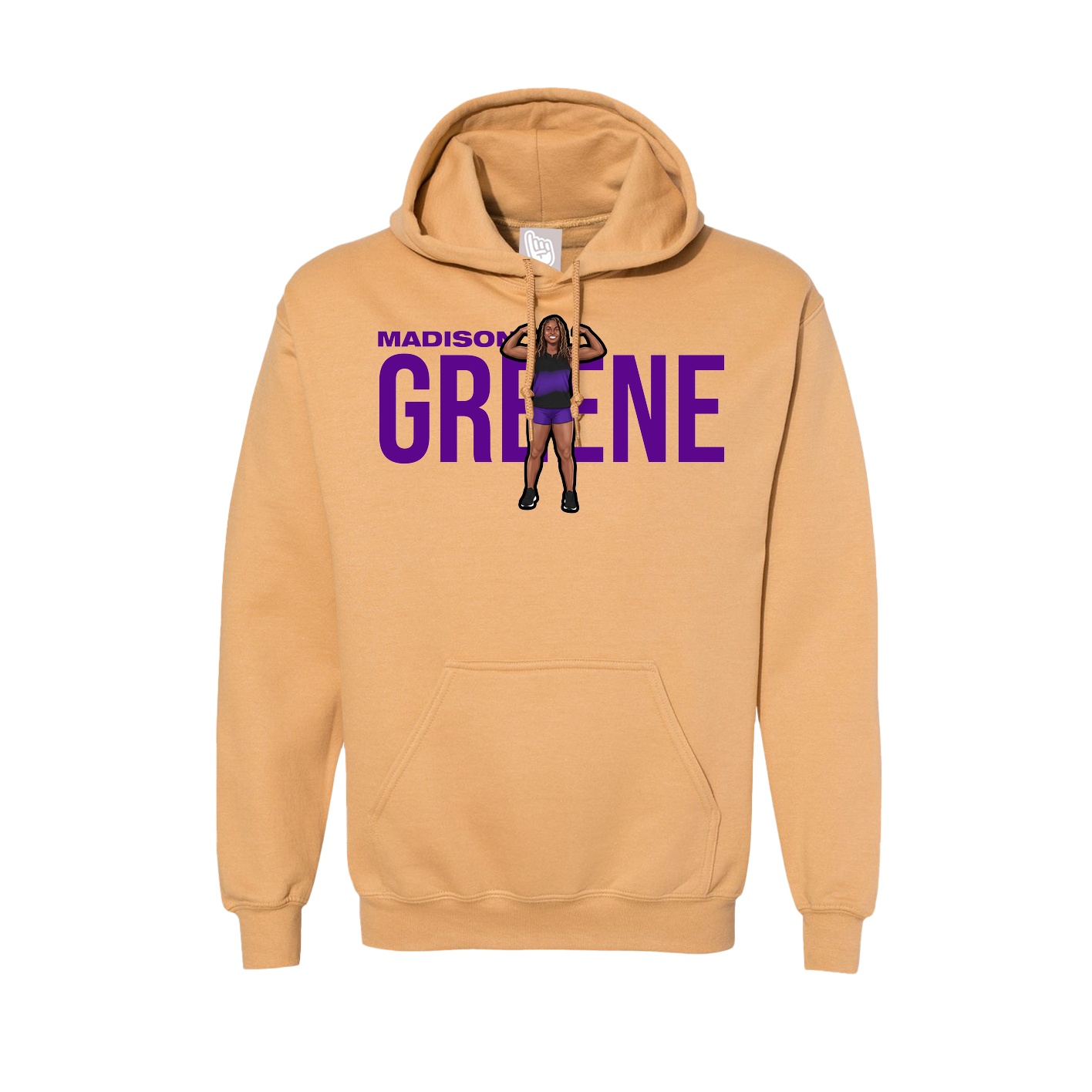 Hoodie — Player Name in Vegas Gold
