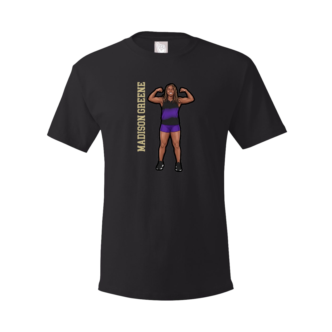 Tee — Name Vertical in Black