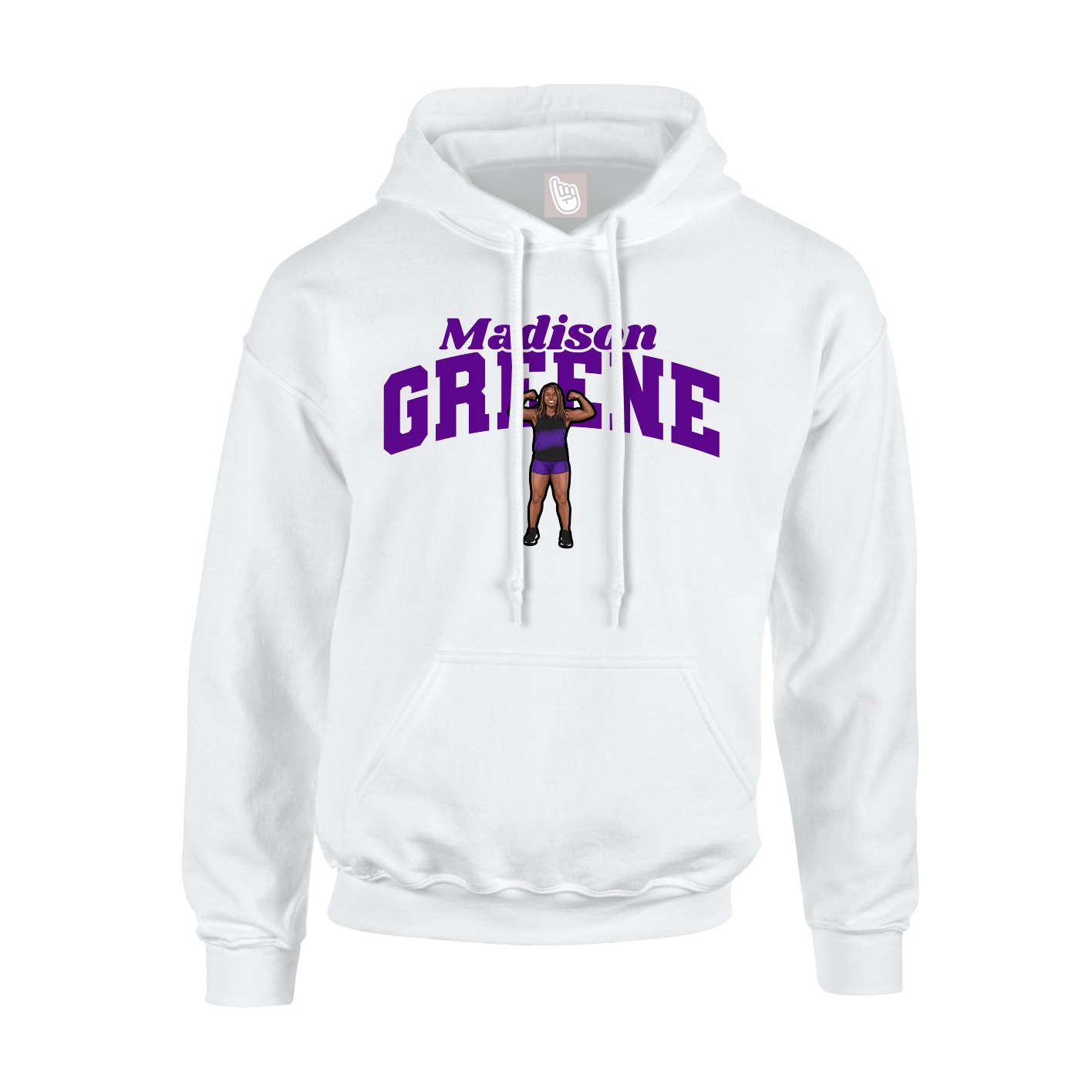 Hoodie — Signature Arch in White