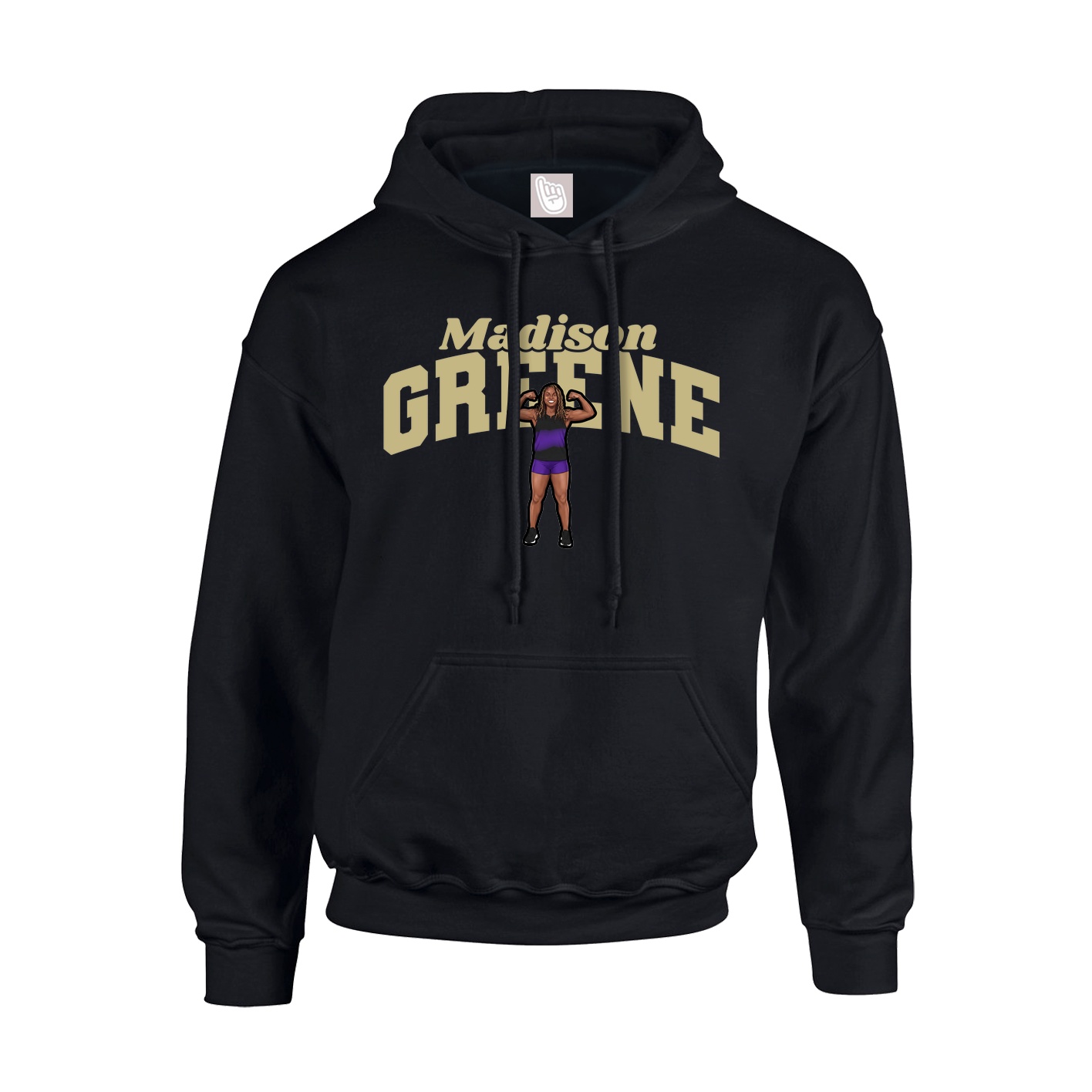 Youth Hoodie — Signature Arch in Black