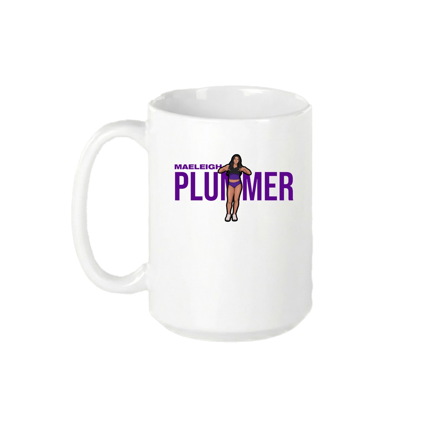 15oz Coffee Mug — Player Name in White