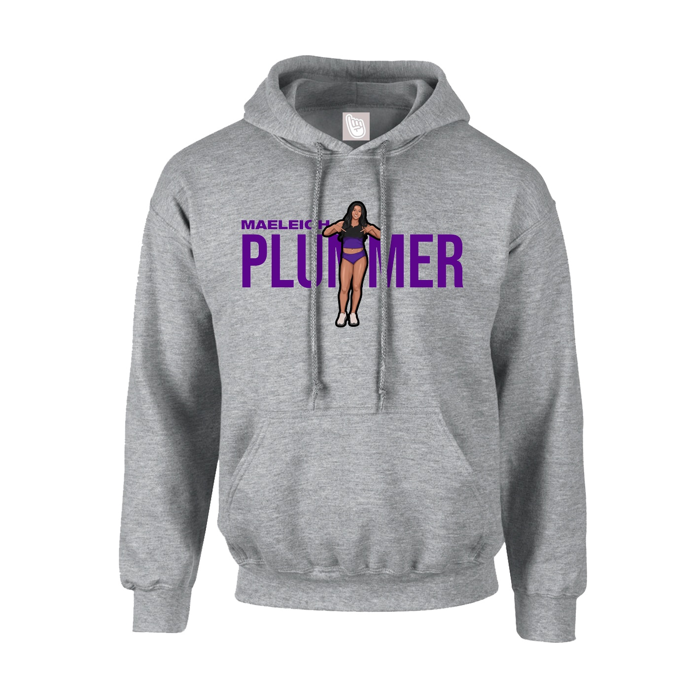 Hoodie — Player Name in Grey