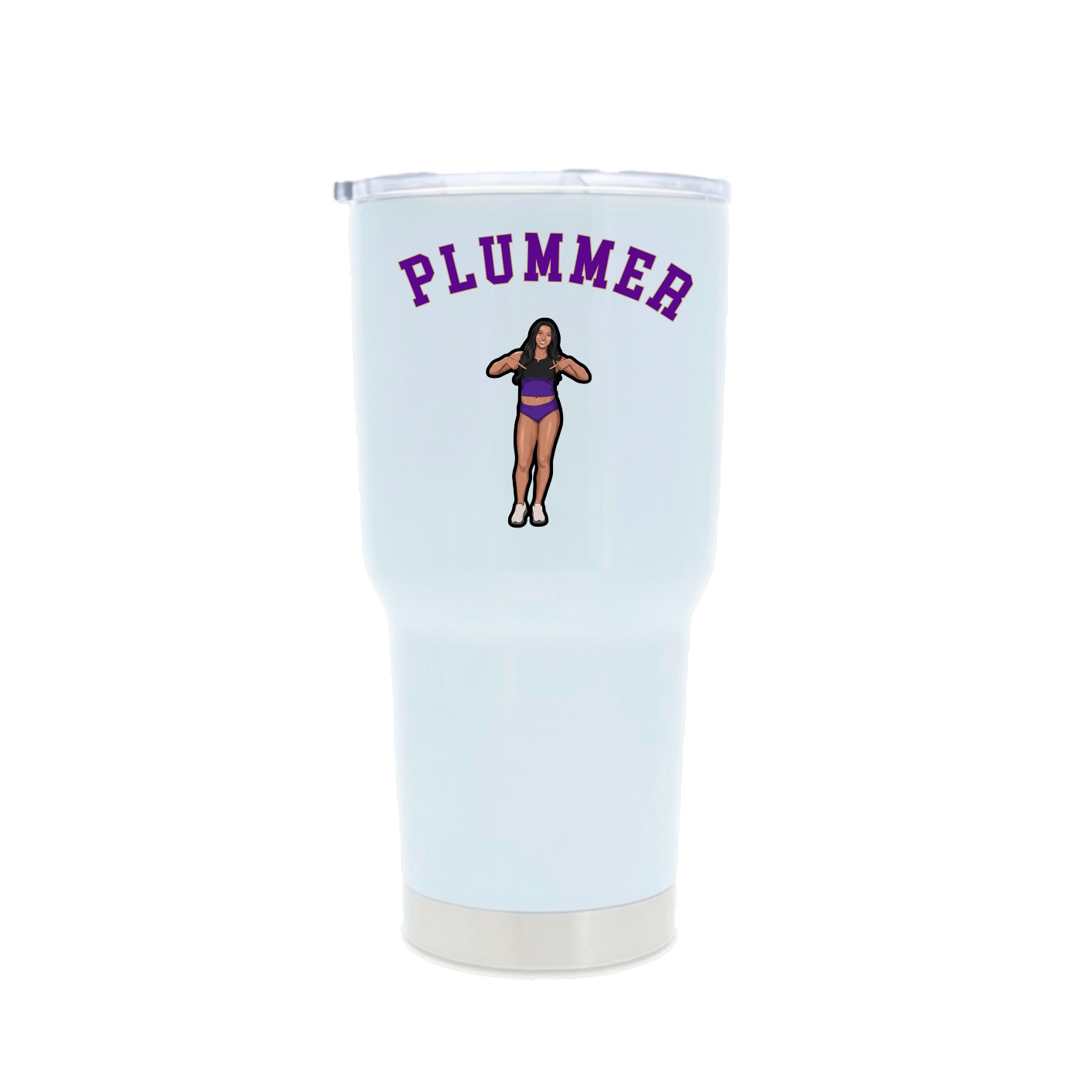30oz Stainless Steel Tumbler — Shirsey Arch in White