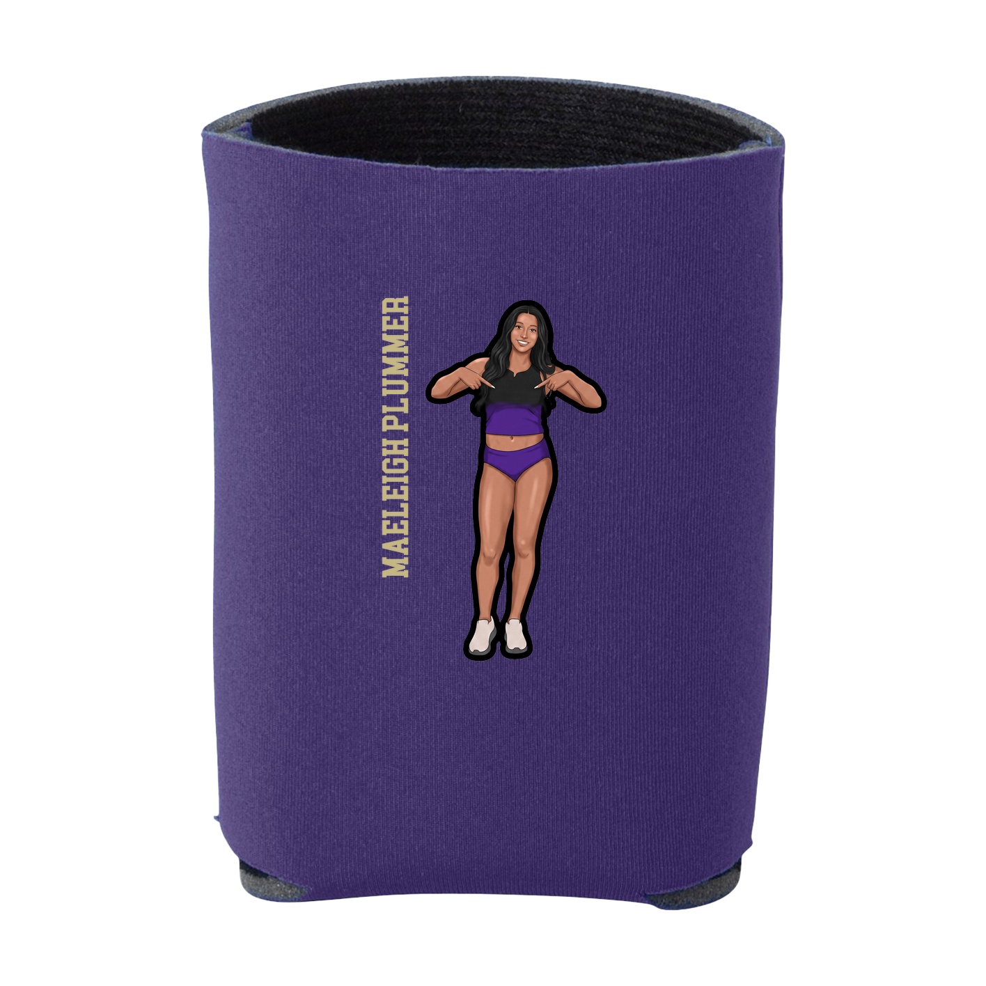 Can Holder — Name Vertical in Purple