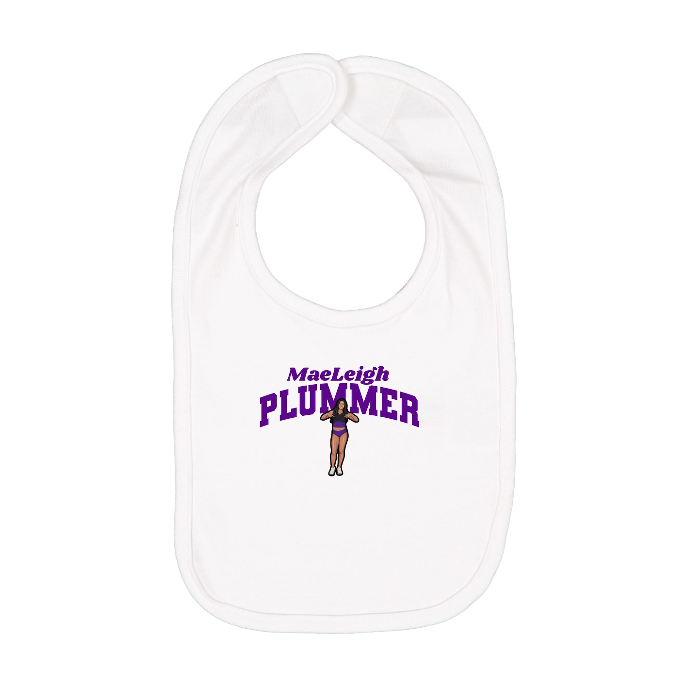 Infant Bib — Signature Arch in White