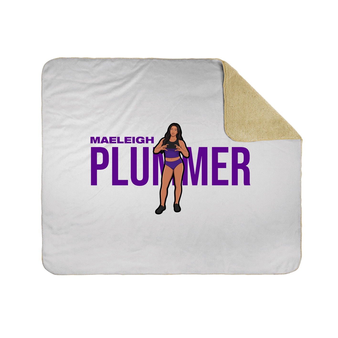 Throw Blanket — Player Name in White