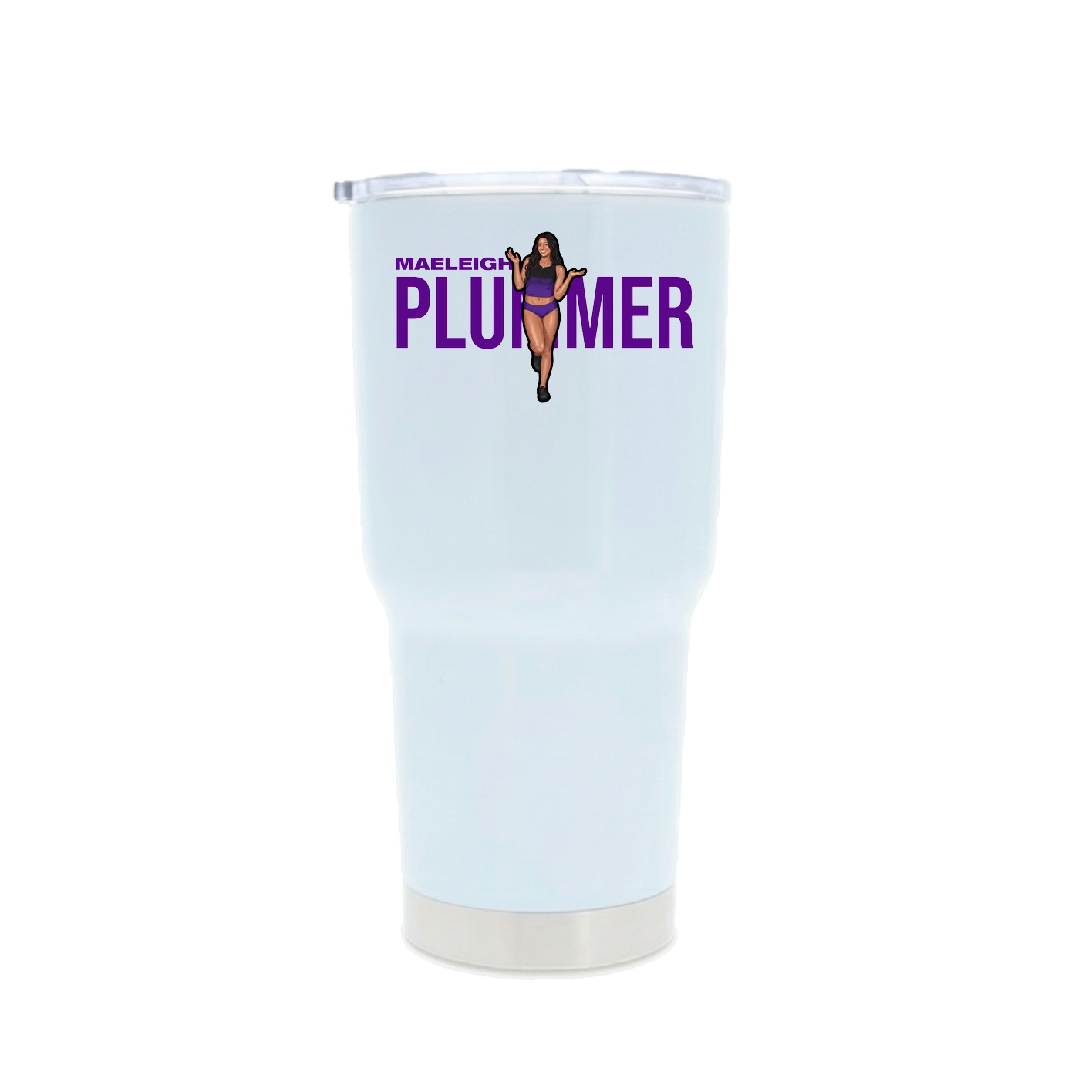 30oz Stainless Steel Tumbler — Player Name in White