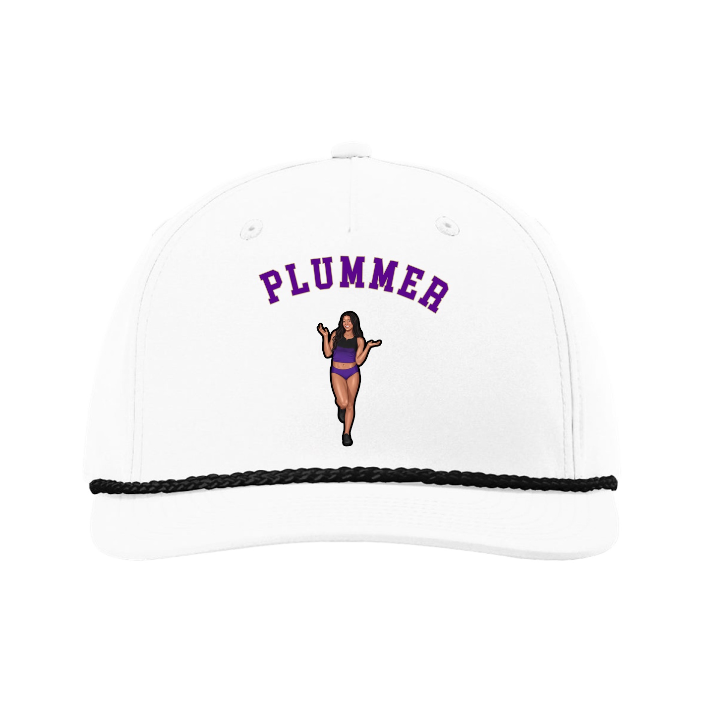 Five-Panel Classic Rope Cap — Shirsey Arch in White