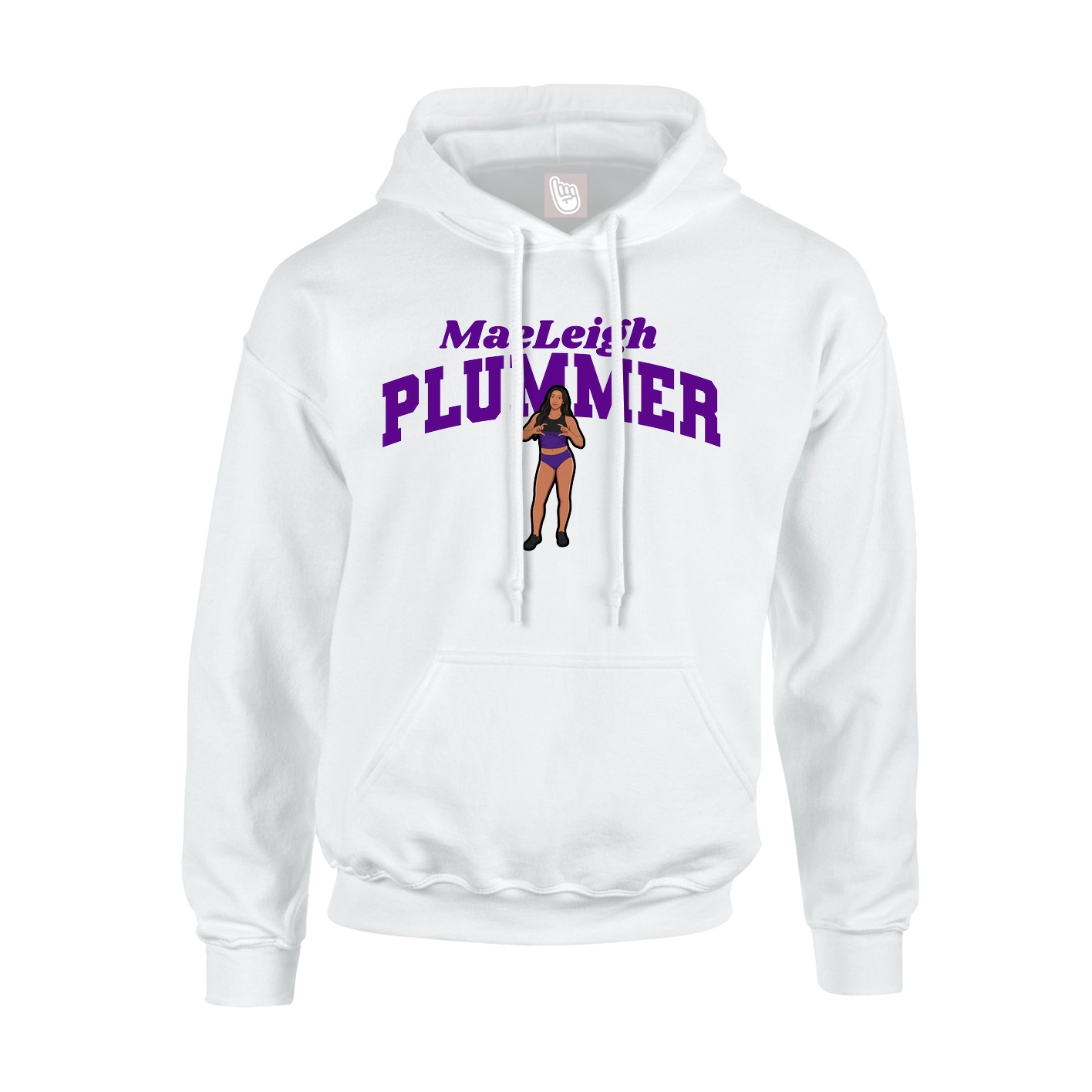 Youth Hoodie — Signature Arch in White