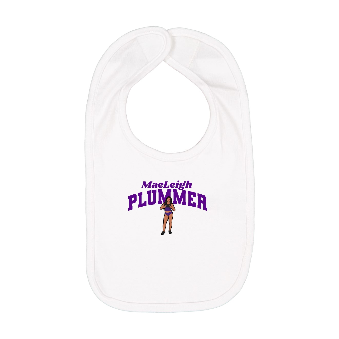 Infant Bib — Signature Arch in White