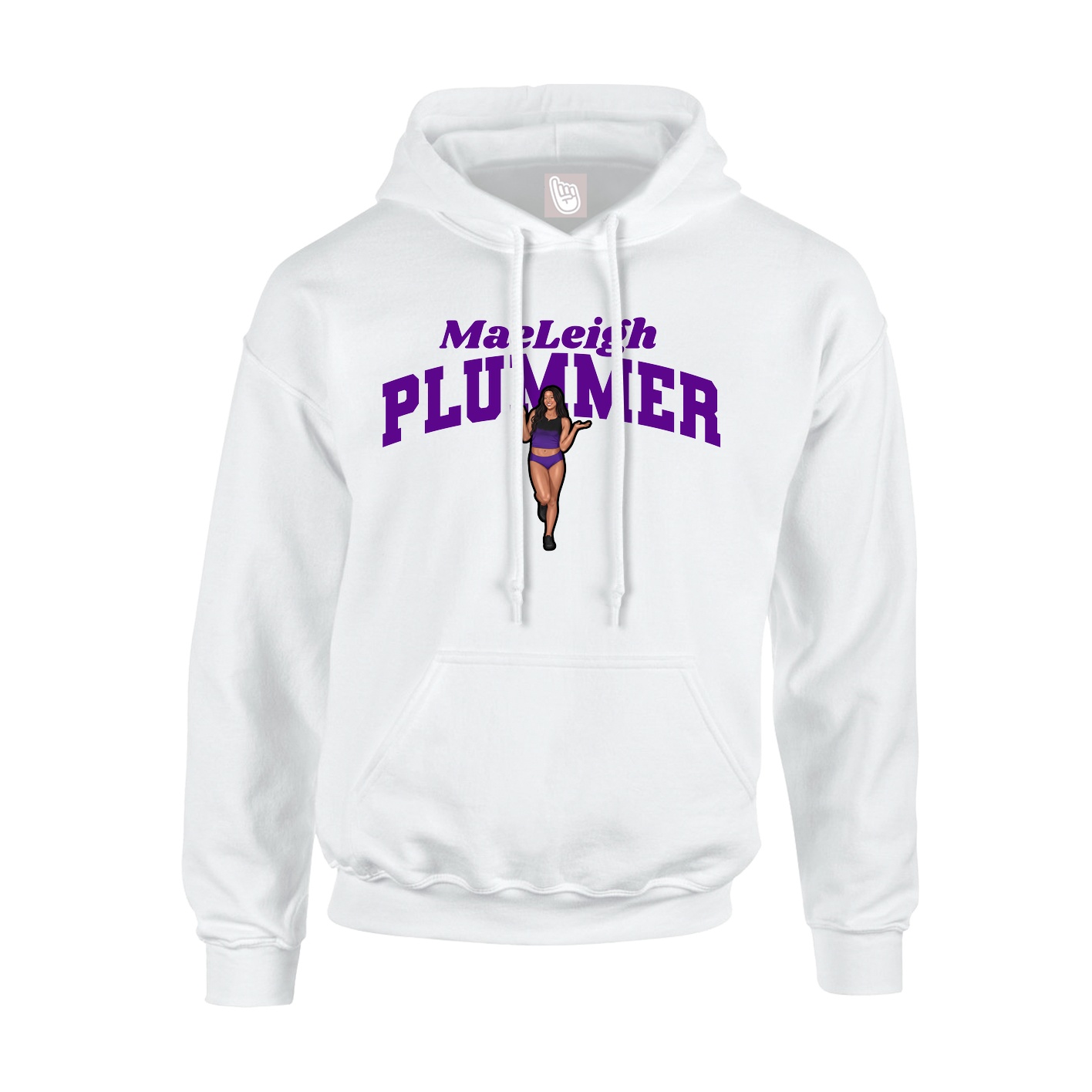 Hoodie — Signature Arch in White
