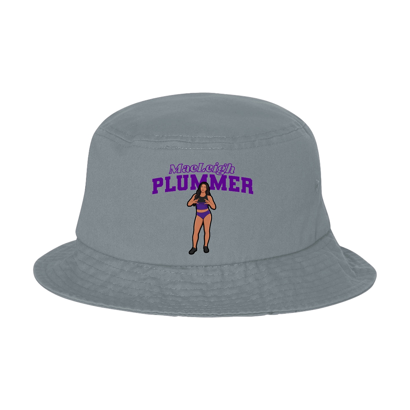 Bucket Cap — Name Arch in Grey