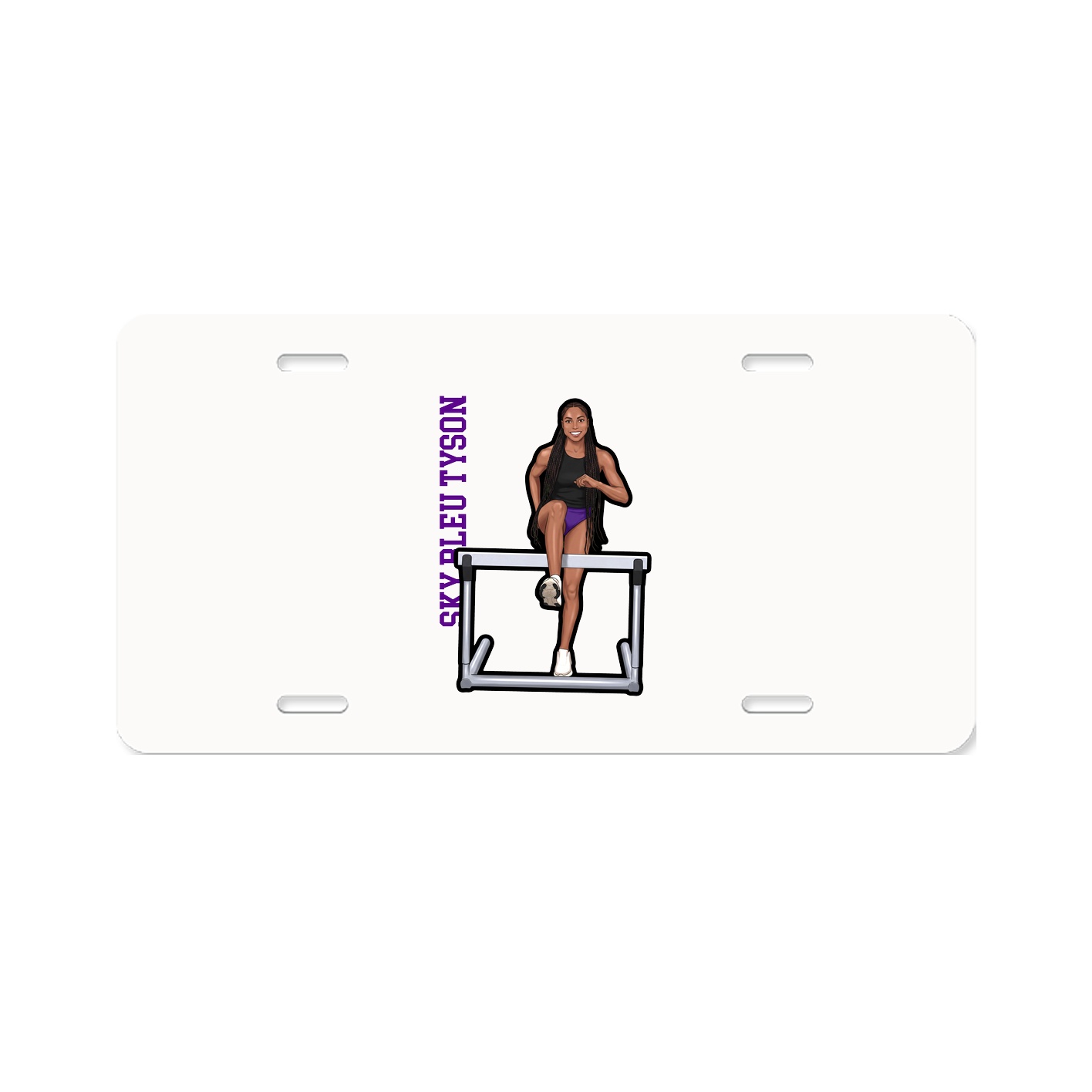 License Plate — Name Vertical in Classic