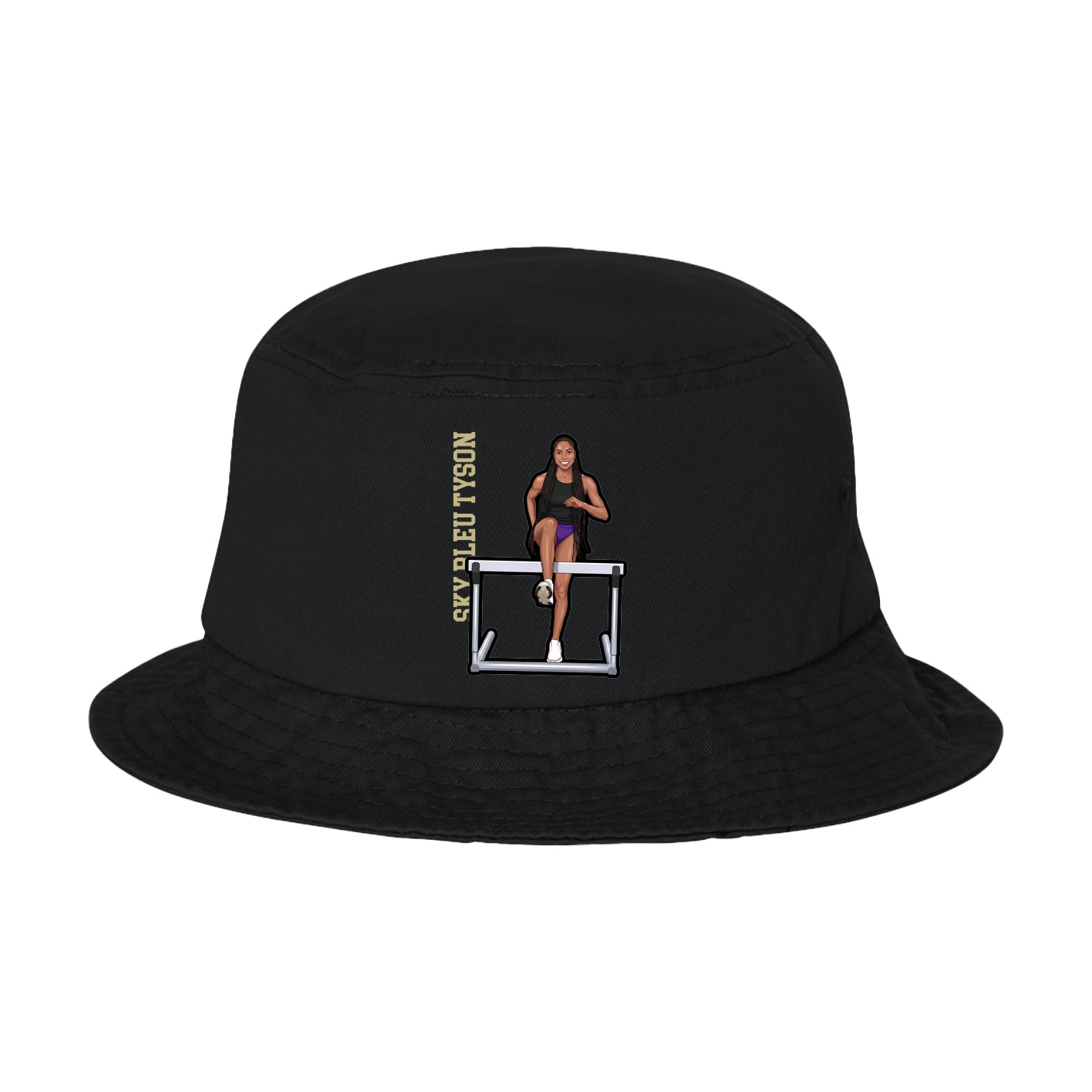 Bucket Cap — Name Vertical in Black