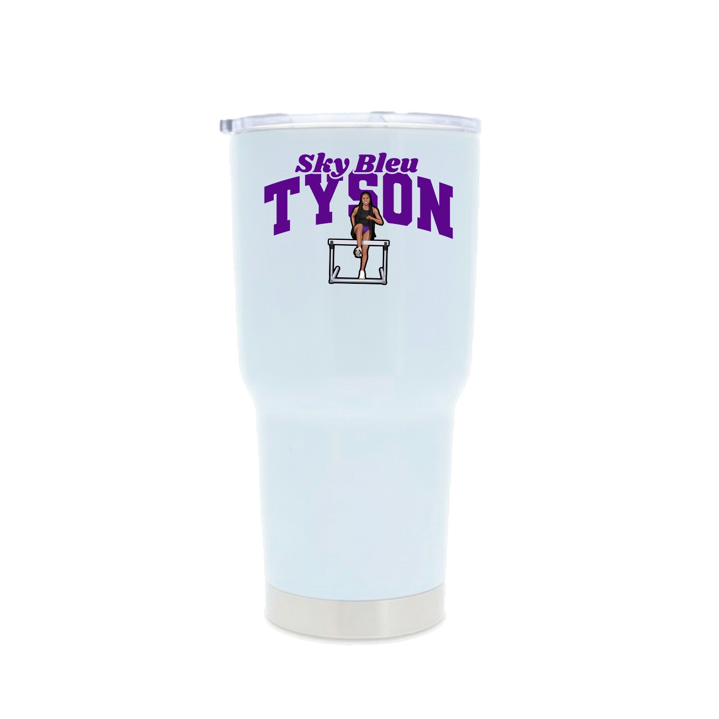 30oz Stainless Steel Tumbler — Signature Arch in White