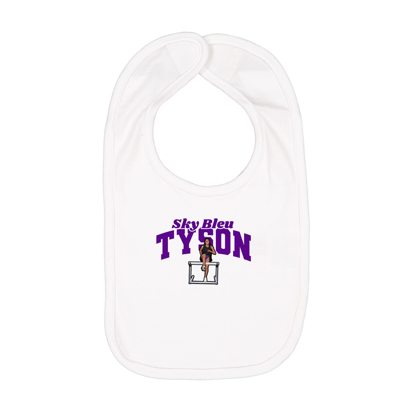 Infant Bib — Signature Arch in White