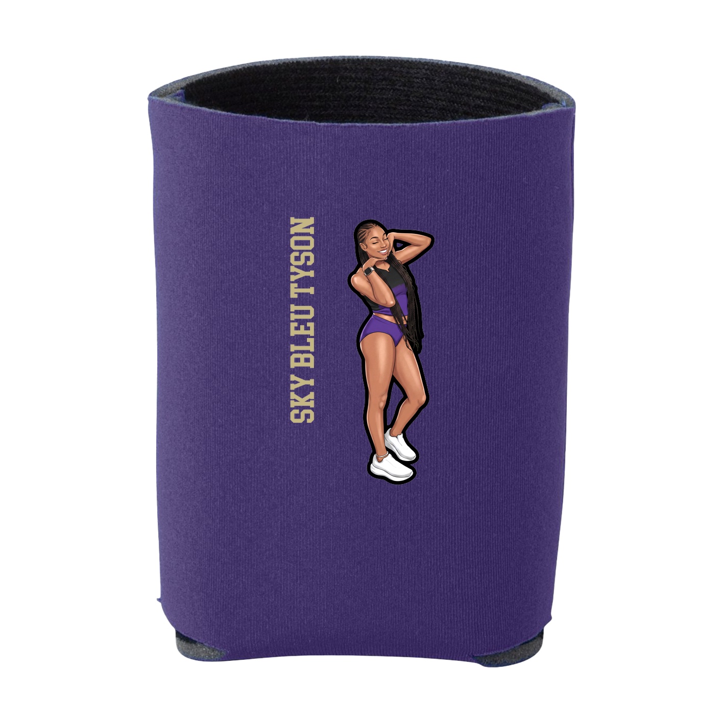 Can Holder — Name Vertical in Purple