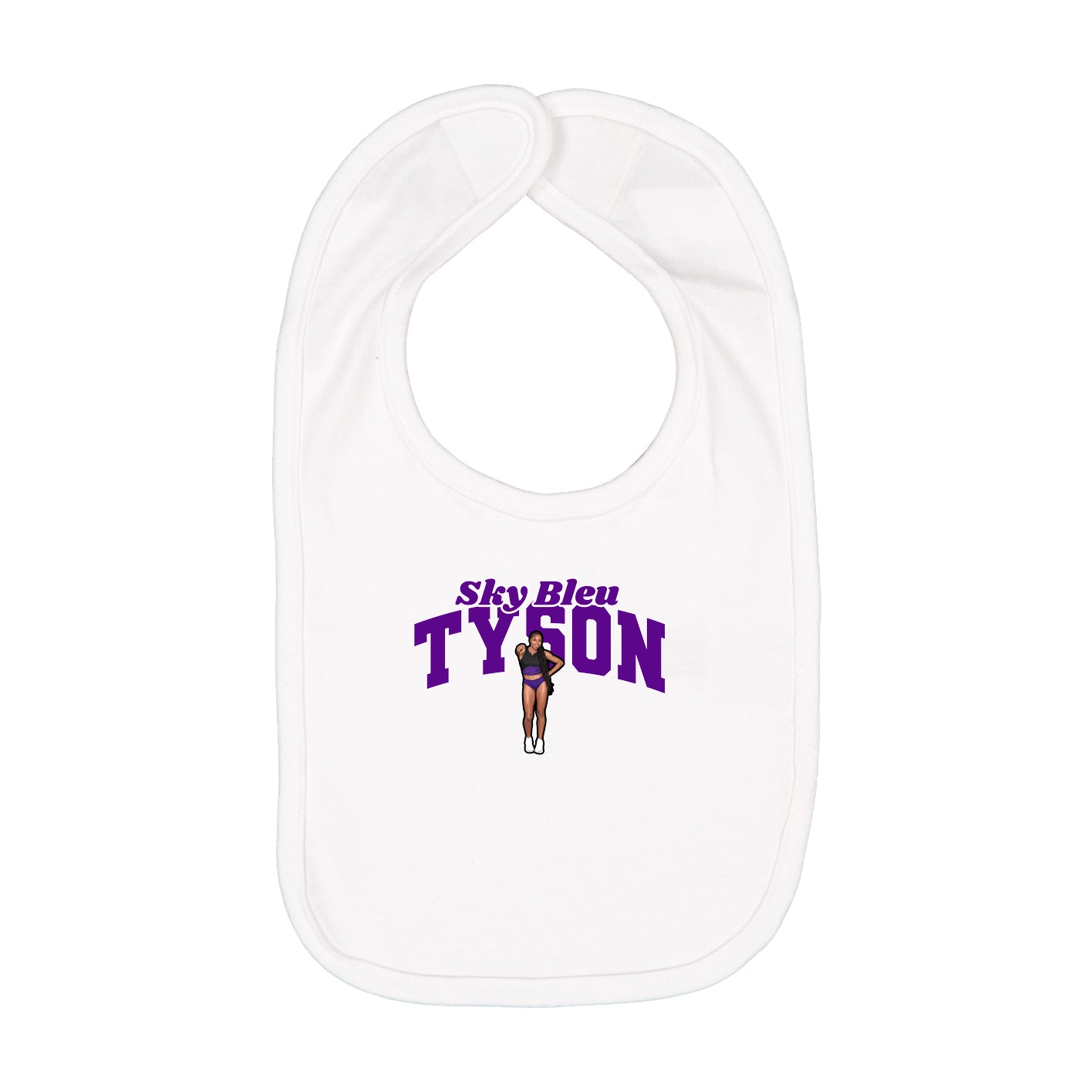 Infant Bib — Signature Arch in White