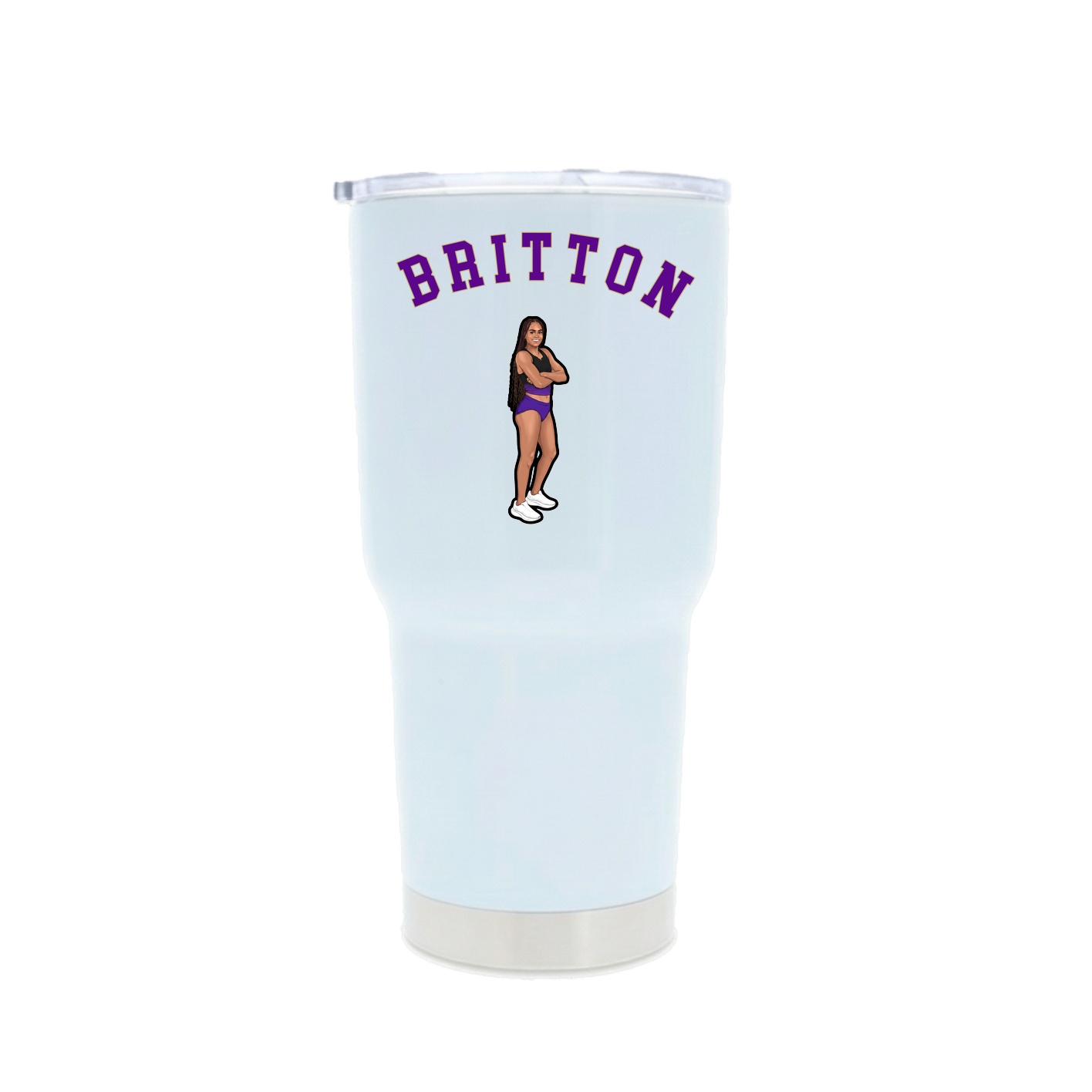 30oz Stainless Steel Tumbler — Shirsey Arch in White